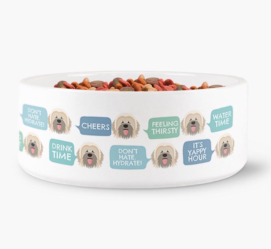 'Speech Bubble' - Personalized Dog Water Bowl for your {breedFullName}