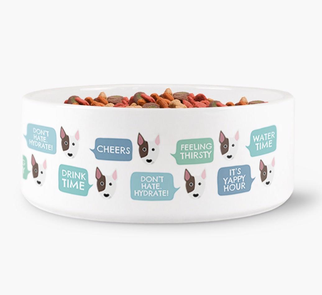 'Speech Bubble' - Personalized Dog Water Bowl for your {breedFullName}