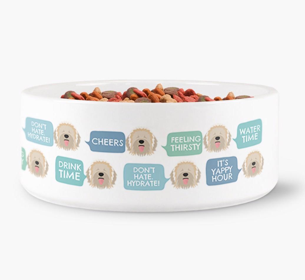 'Speech Bubble' - Personalized Dog Water Bowl for your {breedFullName}