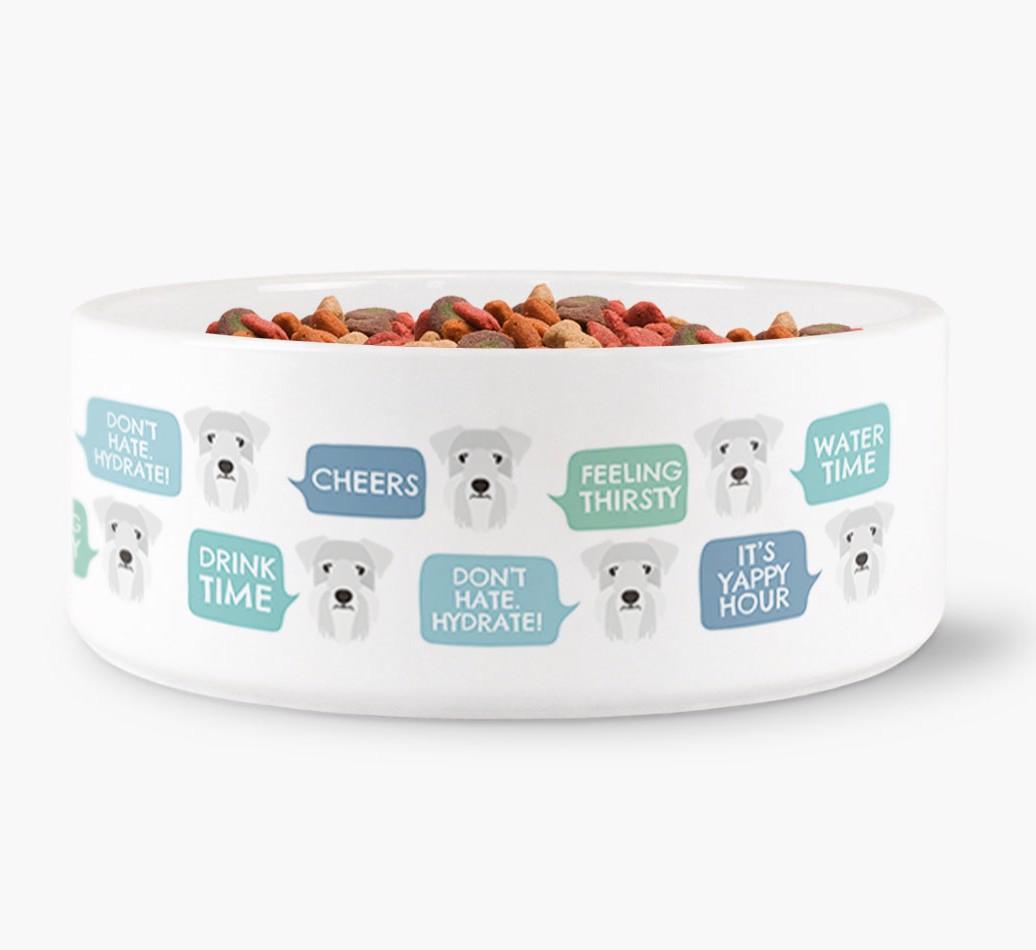 'Speech Bubble' - Personalized Dog Water Bowl for your {breedFullName}
