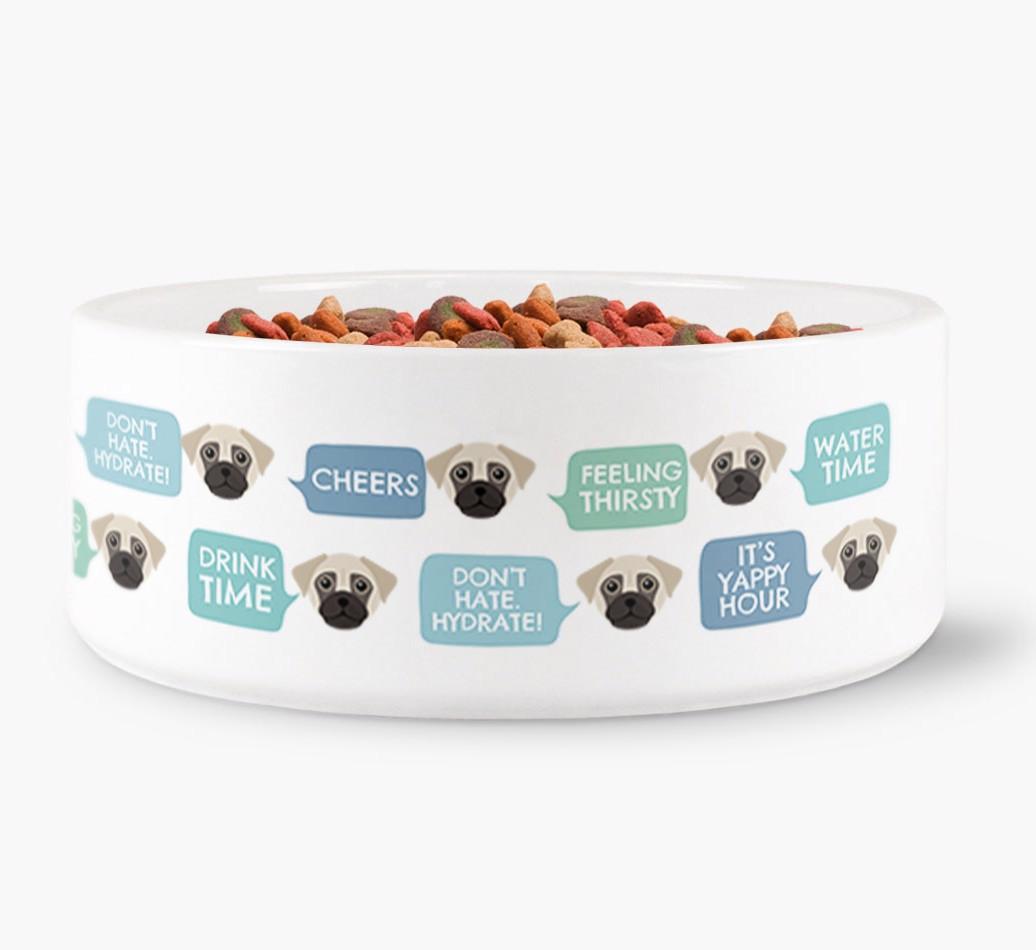 'Speech Bubble' - Personalized Dog Water Bowl for your {breedFullName}