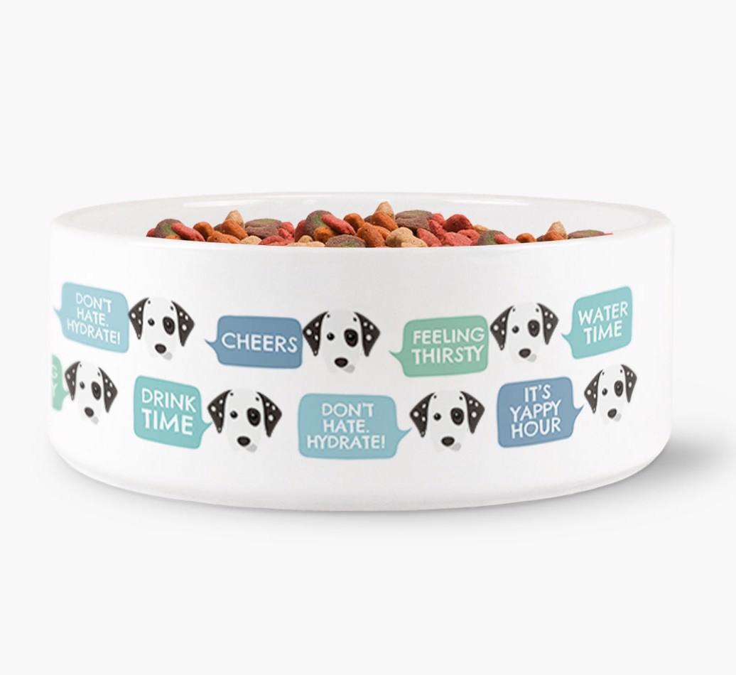 'Speech Bubble' - Personalized Dog Water Bowl for your {breedFullName}
