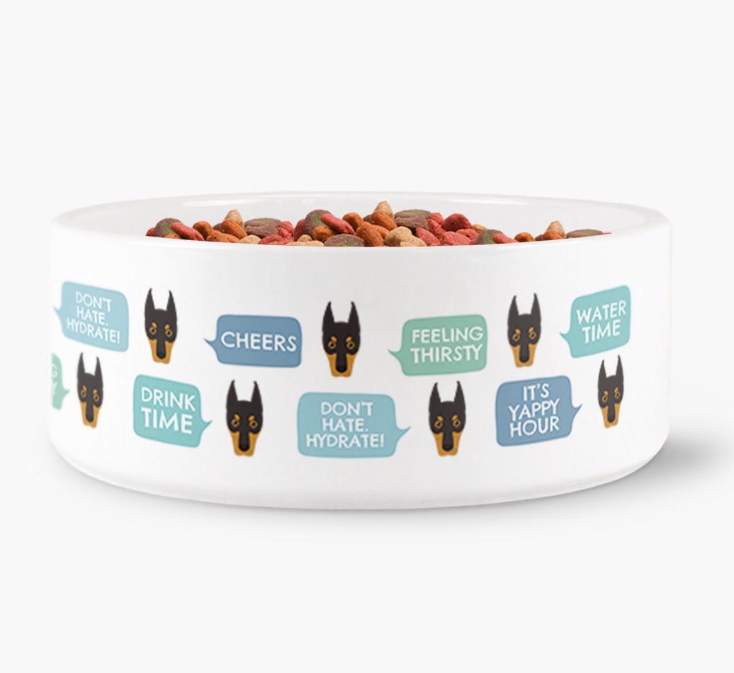 'Speech Bubble' - Personalized Dog Water Bowl for your {breedFullName}