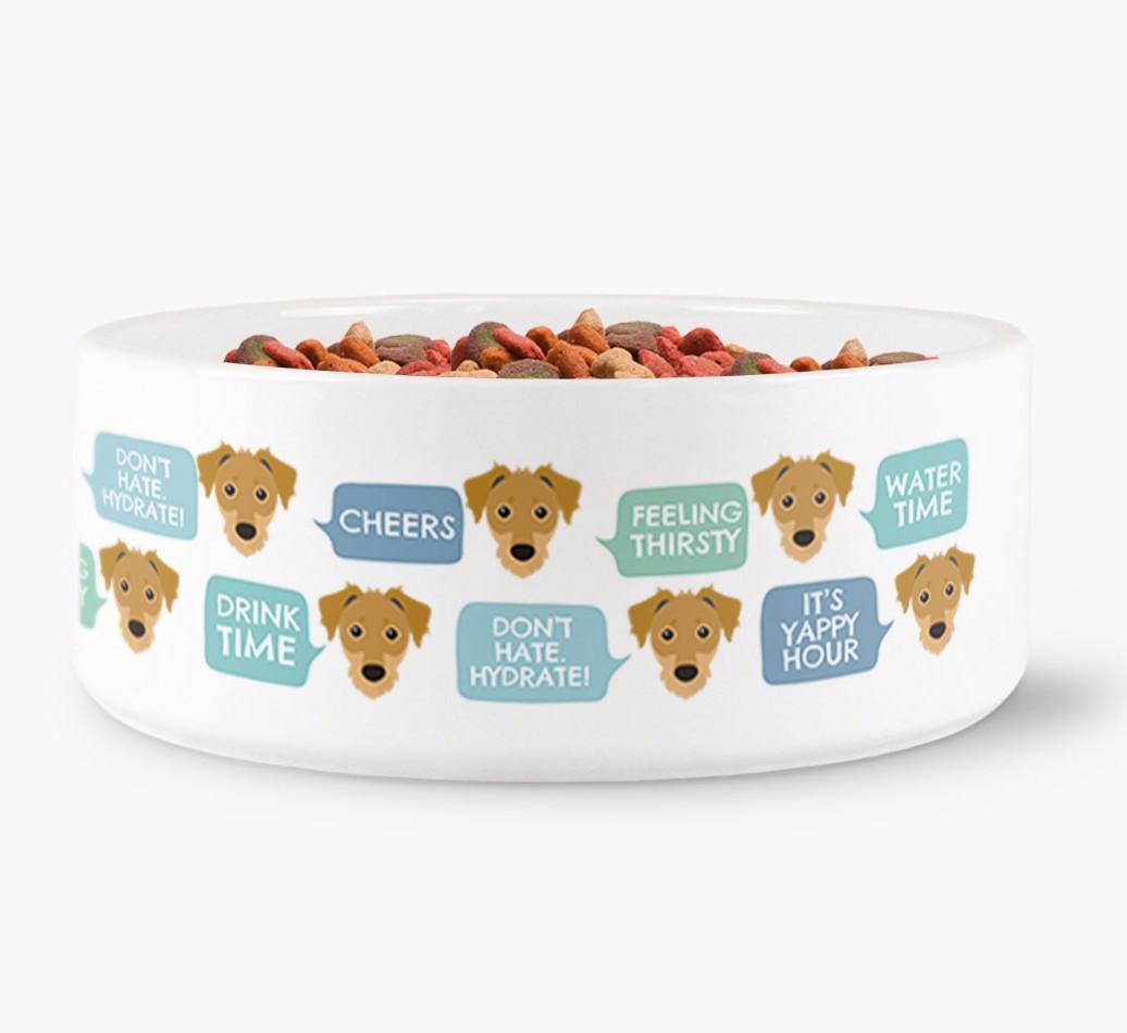'Speech Bubble' - Personalized Dog Water Bowl for your {breedFullName}