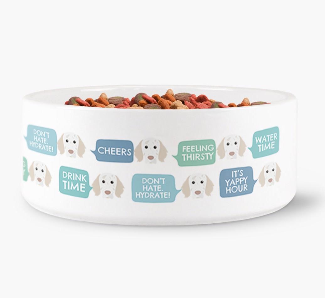 'Speech Bubble' - Personalized Dog Water Bowl for your {breedFullName}