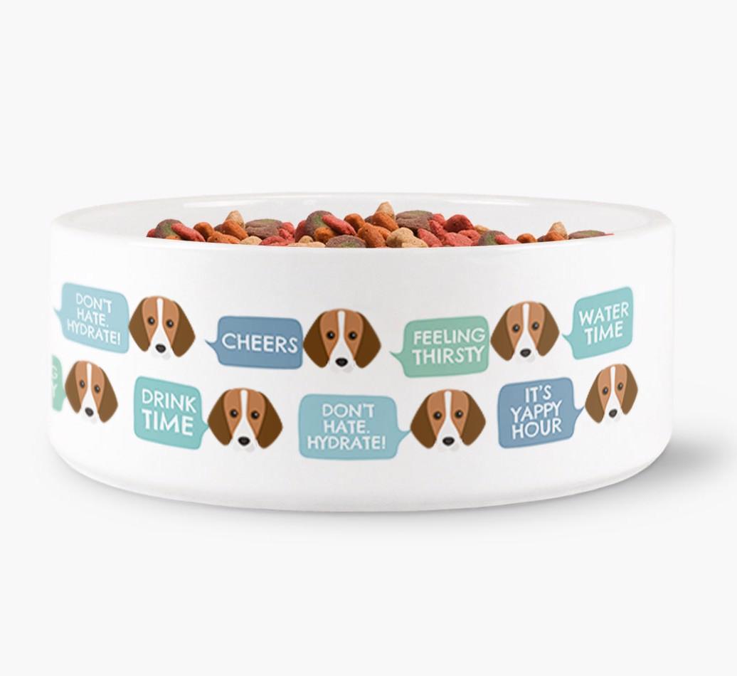 'Speech Bubble' - Personalized Dog Water Bowl for your {breedFullName}