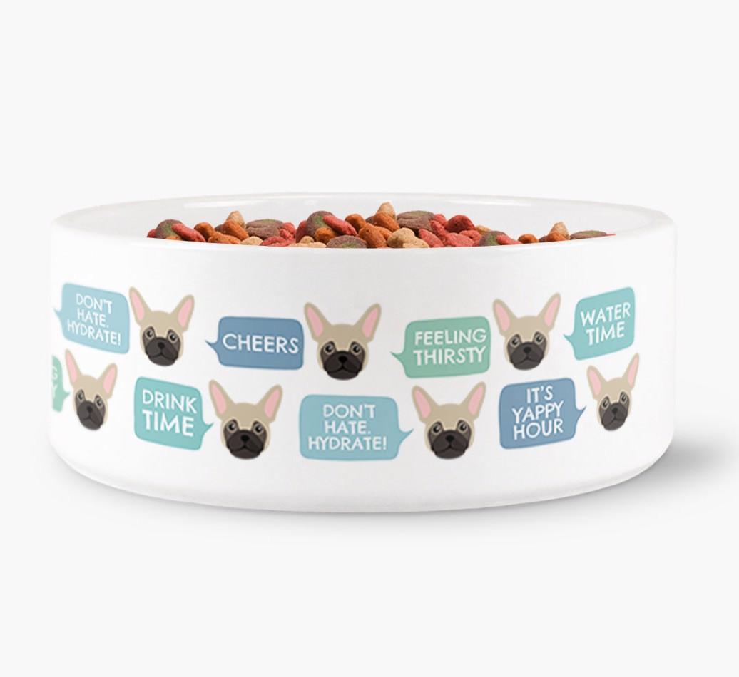 'Speech Bubble' - Personalized Dog Water Bowl for your {breedFullName}