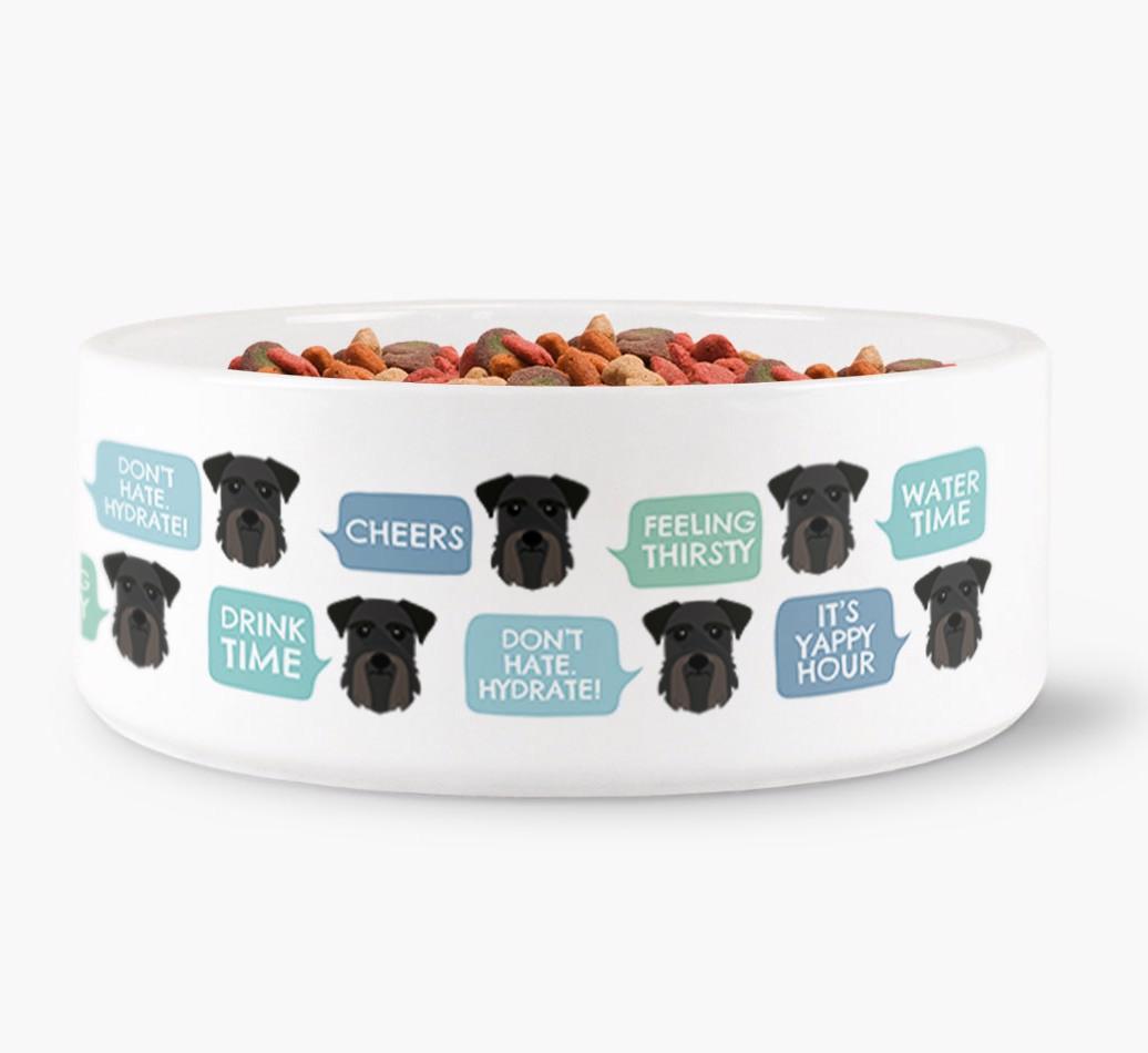 'Speech Bubble' - Personalized Dog Water Bowl for your {breedFullName}