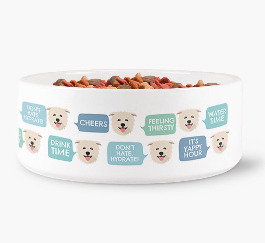 'Speech Bubble' - Personalized Dog Water Bowl for your {breedFullName}