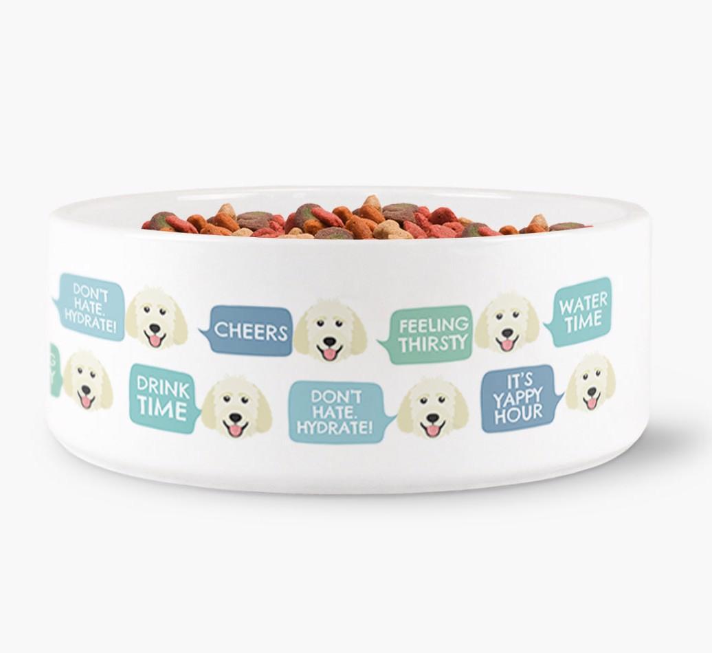 'Speech Bubble' - Personalized Dog Water Bowl for your {breedFullName}
