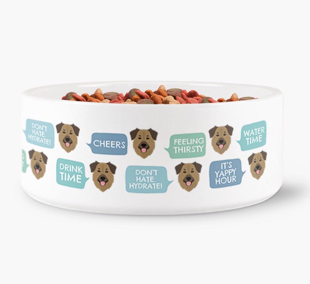 'Speech Bubble' - Personalized Dog Water Bowl for your {breedFullName}