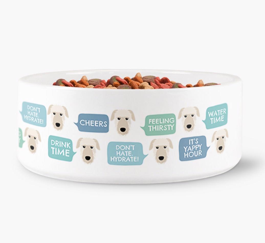 'Speech Bubble' - Personalized Dog Water Bowl for your {breedFullName}