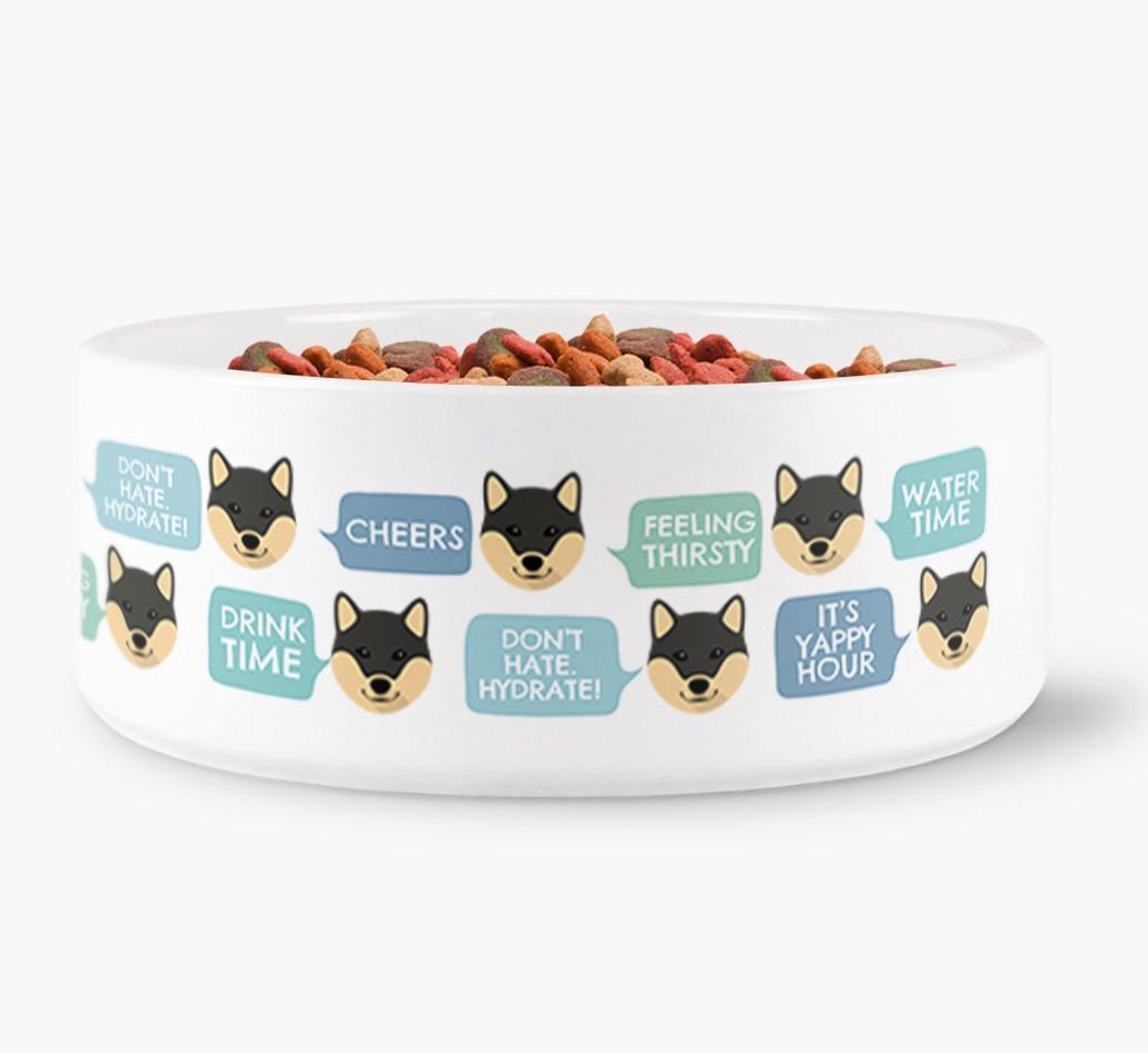 'Speech Bubble' - Personalized Dog Water Bowl for your {breedFullName}