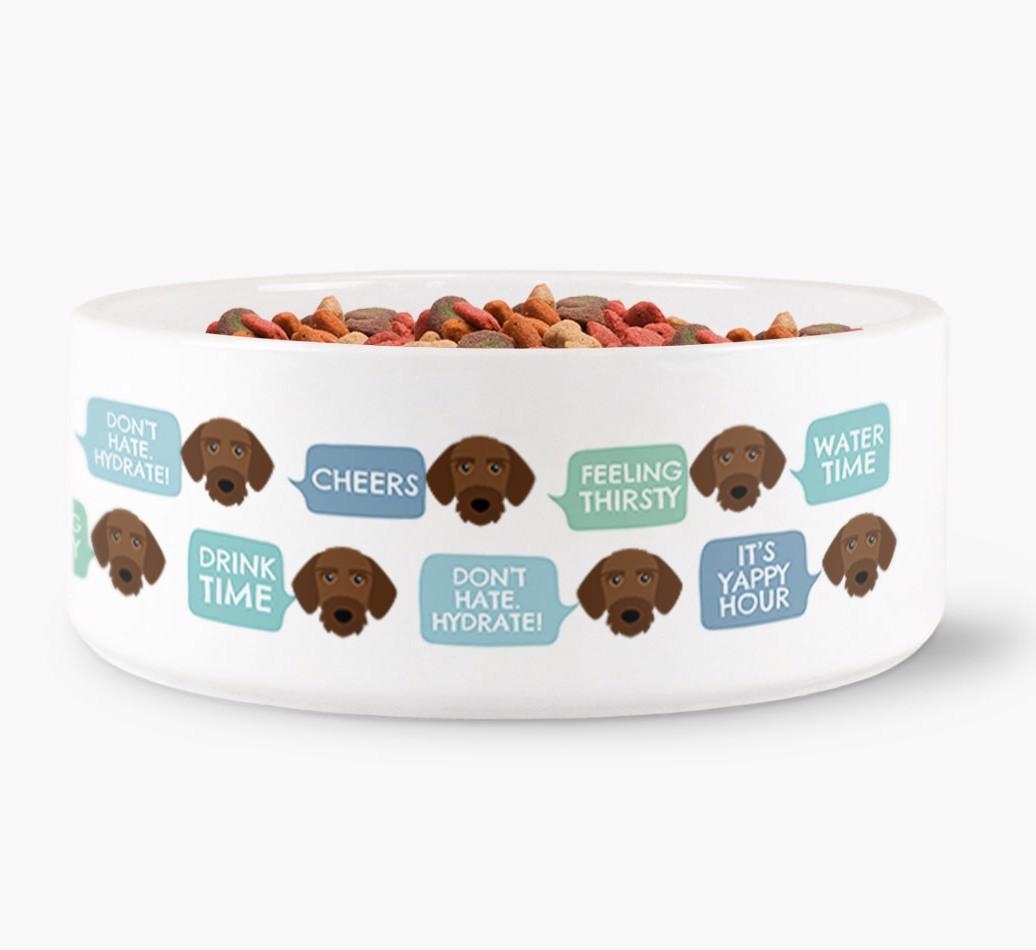 'Speech Bubble' - Personalized Dog Water Bowl for your {breedFullName}
