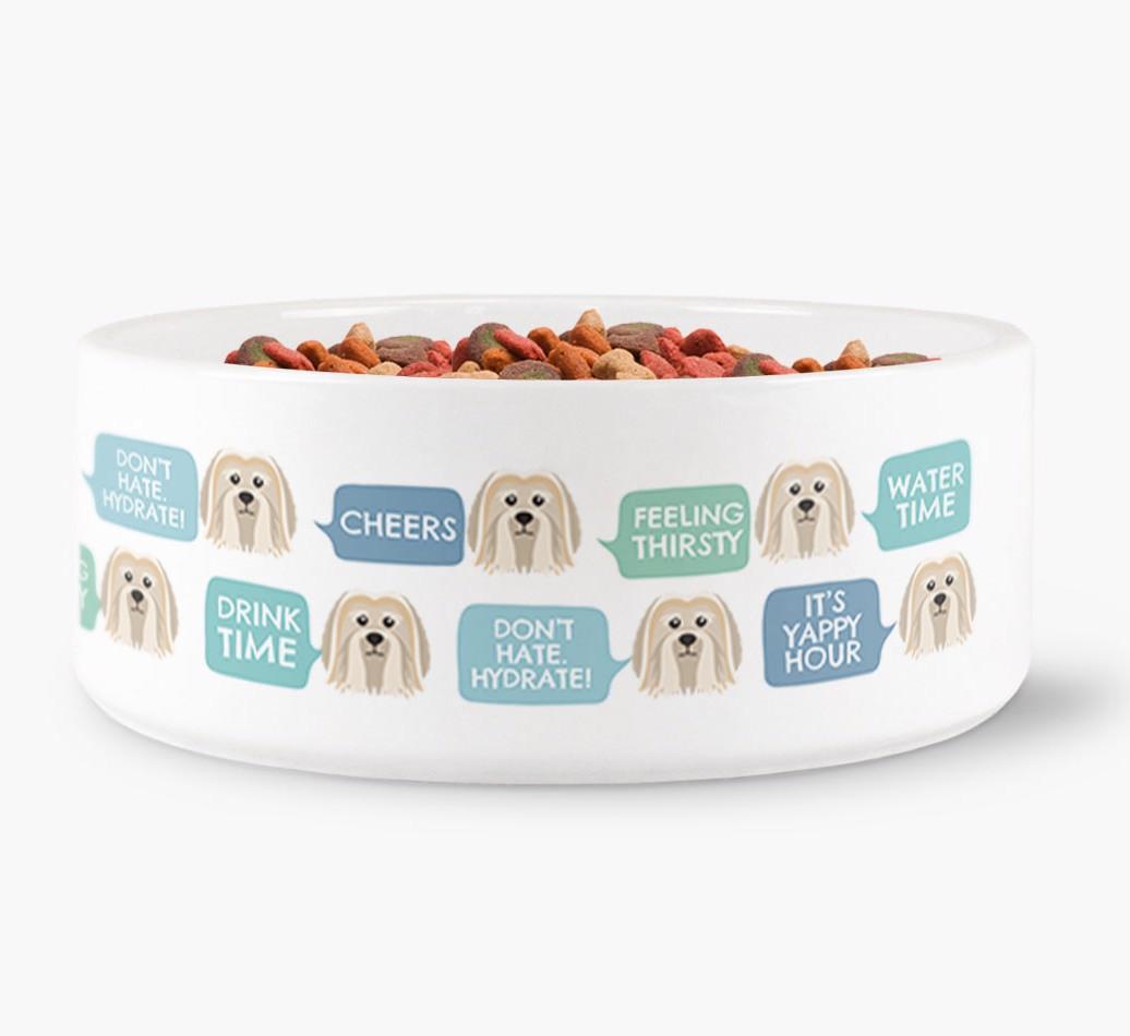 'Speech Bubble' - Personalized Dog Water Bowl for your {breedFullName}