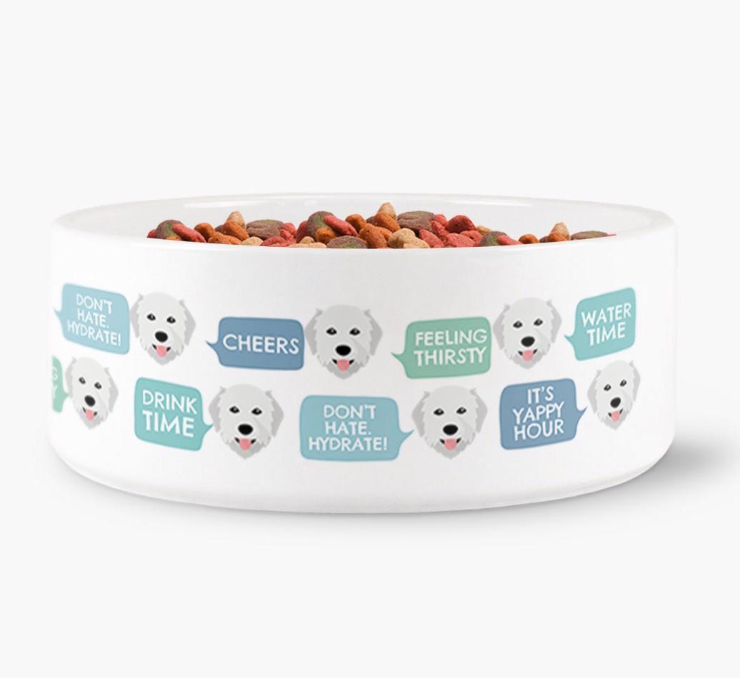 'Speech Bubble' - Personalized Dog Water Bowl for your {breedFullName}