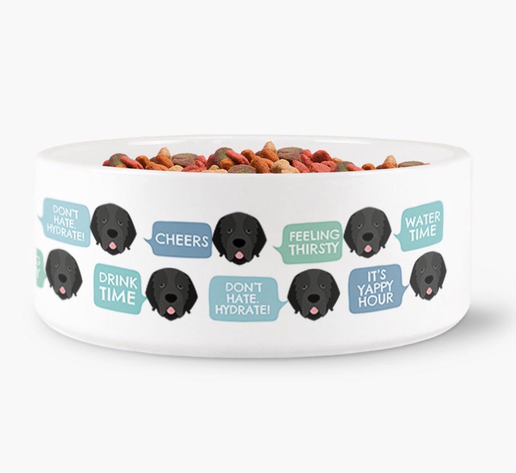 'Speech Bubble' - Personalized Dog Water Bowl for your {breedFullName}