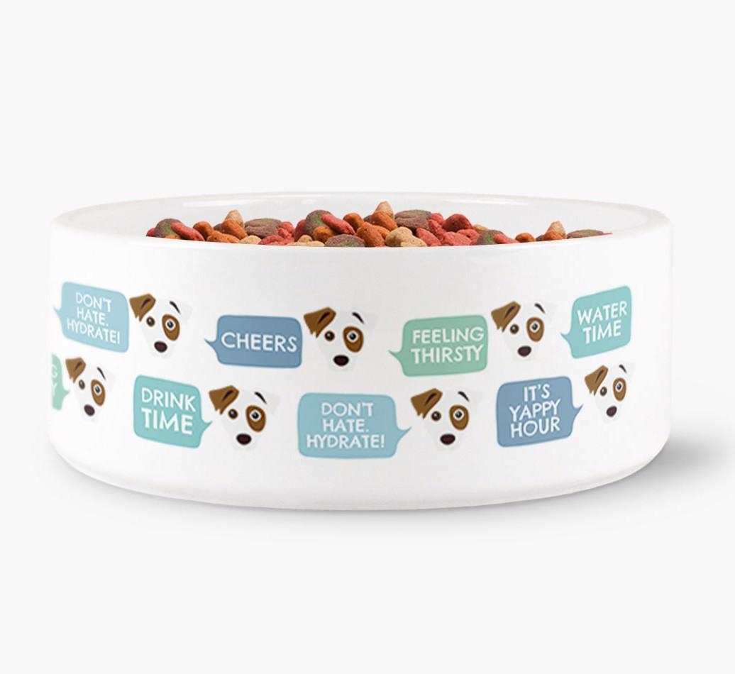 'Speech Bubble' - Personalized Dog Water Bowl for your {breedFullName}