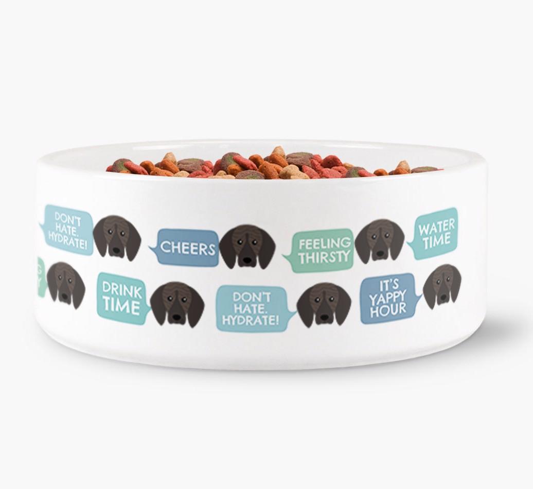 'Speech Bubble' - Personalized Dog Water Bowl for your {breedFullName}