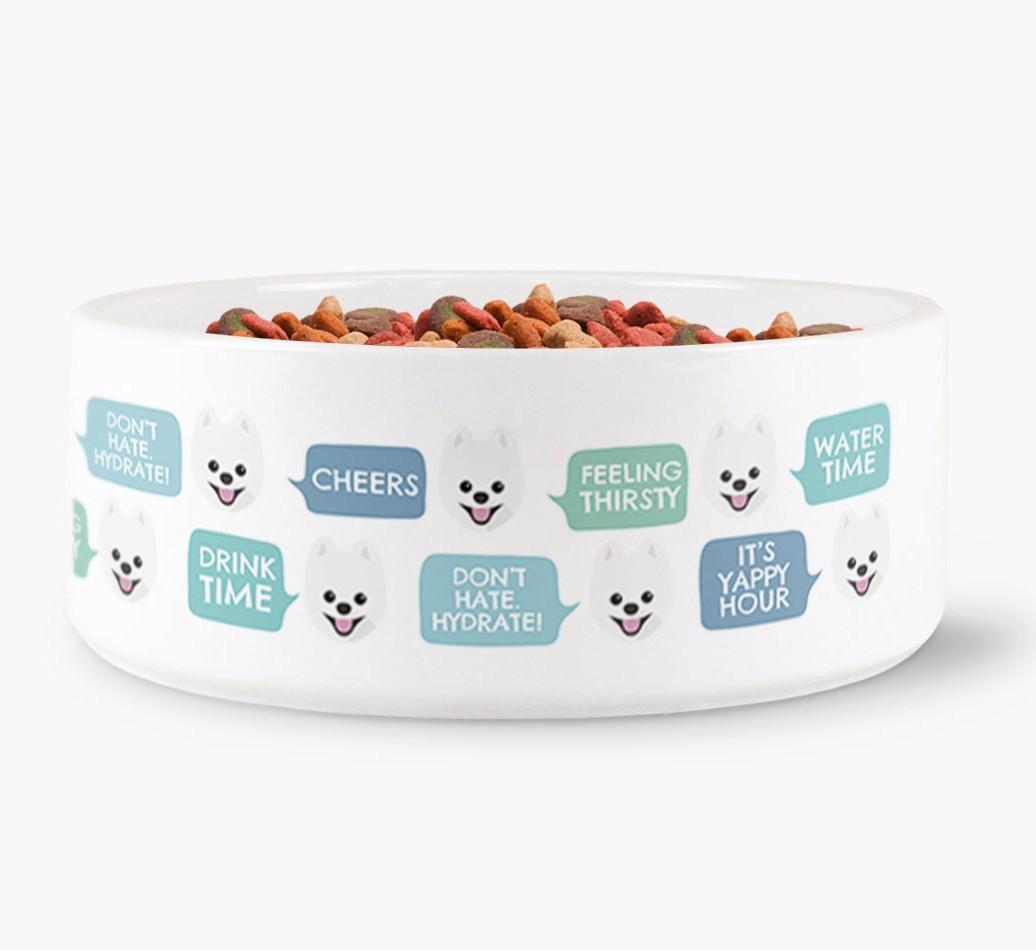 'Speech Bubble' - Personalized Dog Water Bowl for your {breedFullName}