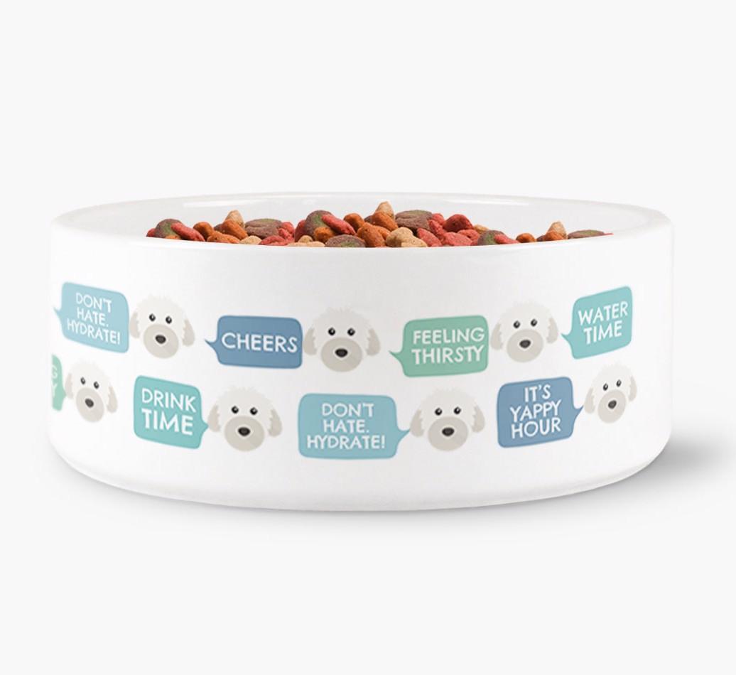 'Speech Bubble' - Personalized Dog Water Bowl for your {breedFullName}