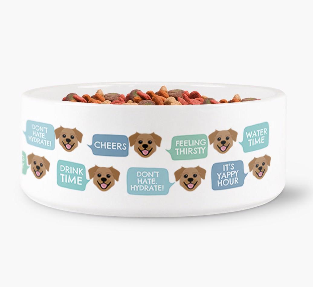 'Speech Bubble' - Personalized Dog Water Bowl for your {breedFullName}