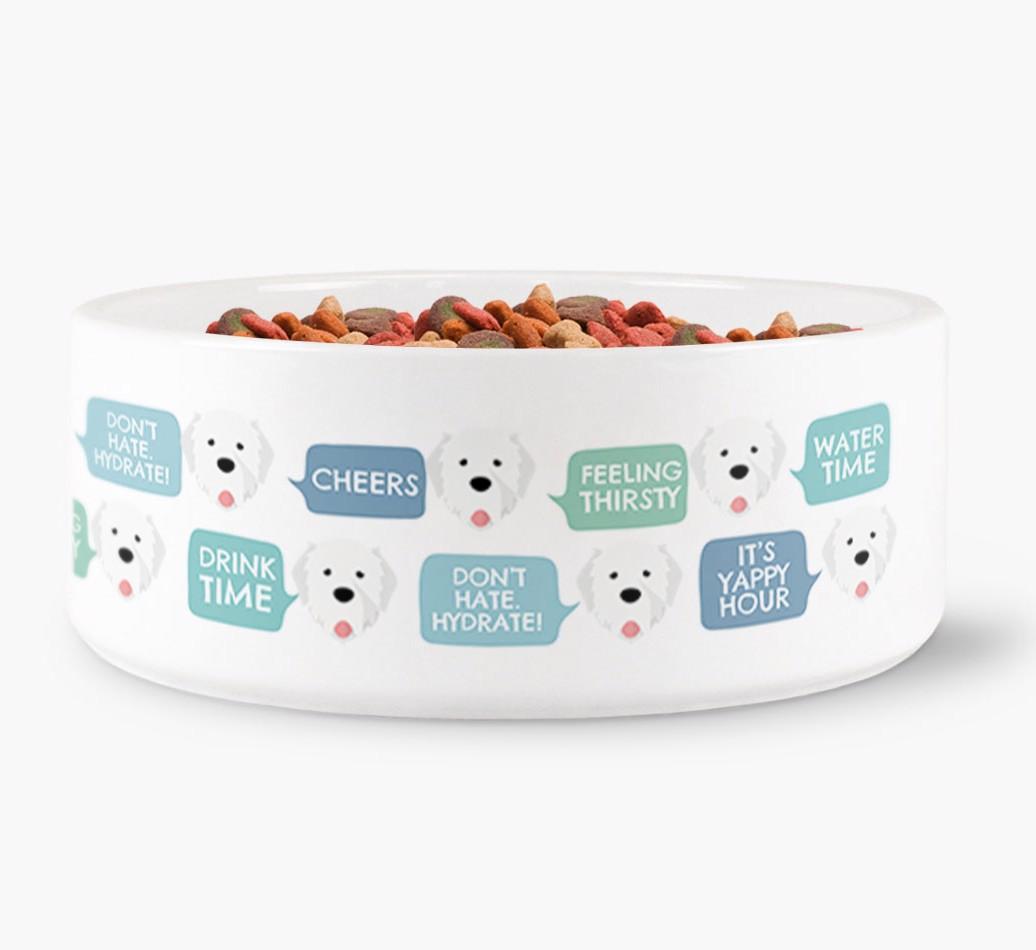 'Speech Bubble' - Personalized Dog Water Bowl for your {breedFullName}