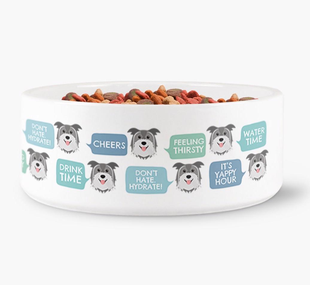 'Speech Bubble' - Personalized Dog Water Bowl for your {breedFullName}