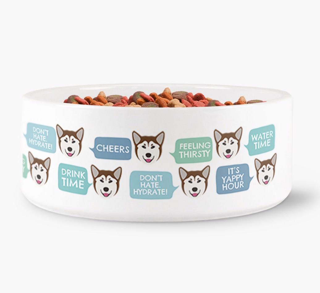 'Speech Bubble' - Personalized Dog Water Bowl for your {breedFullName}