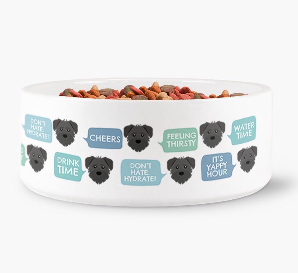 'Speech Bubble' - Personalized Dog Water Bowl for your {breedFullName}