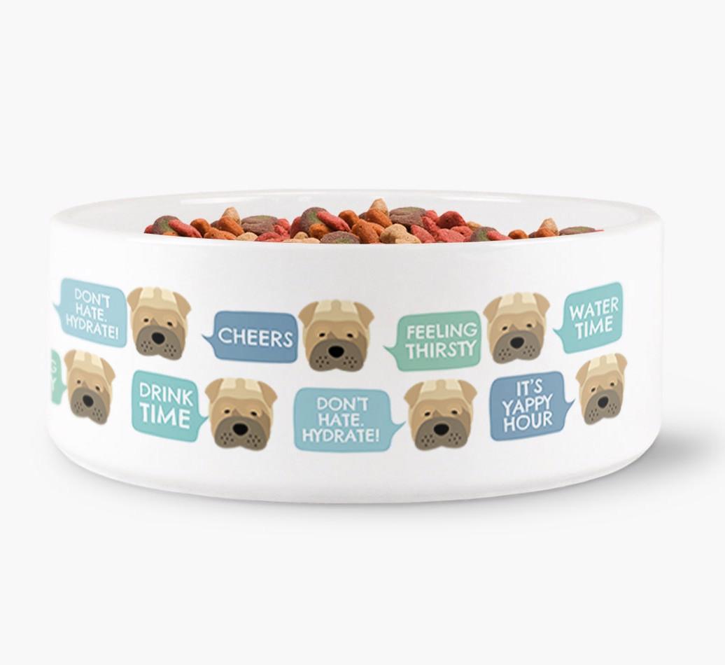 'Speech Bubble' - Personalized Dog Water Bowl for your {breedFullName}