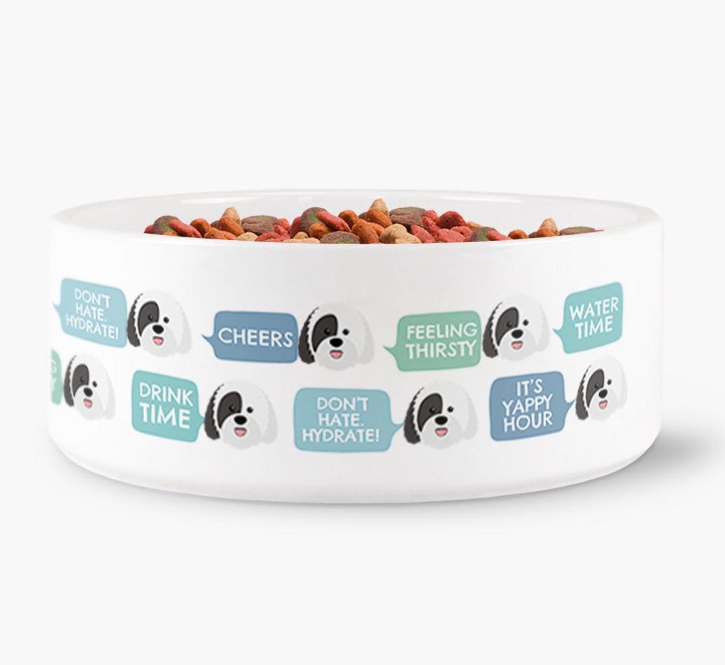 'Speech Bubble' - Personalized Dog Water Bowl for your {breedFullName}
