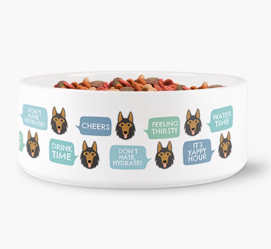 'Speech Bubble' - Personalized Dog Water Bowl for your {breedFullName}