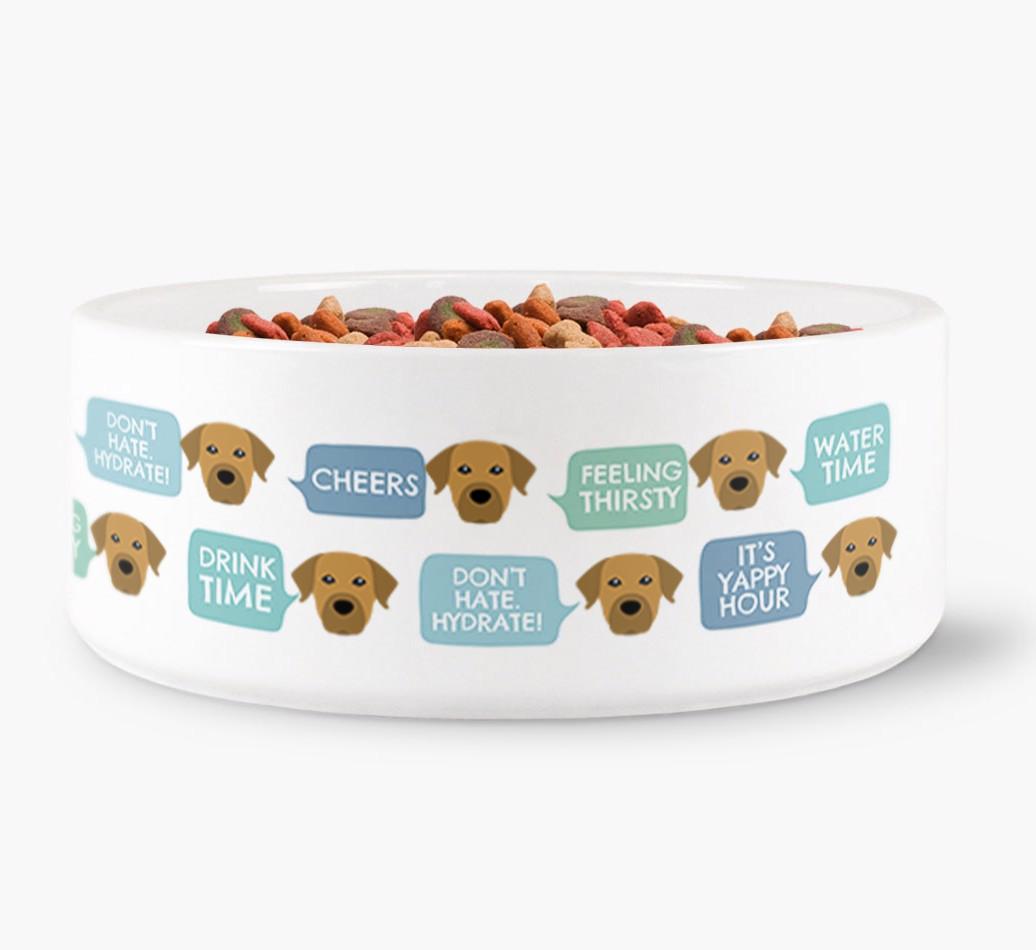 'Speech Bubble' - Personalized Dog Water Bowl for your {breedFullName}