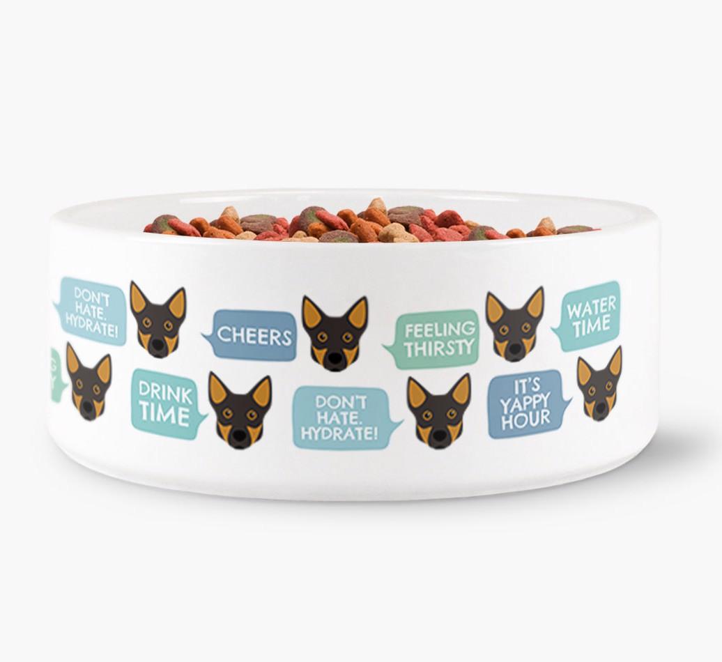 'Speech Bubble' - Personalized Dog Water Bowl for your {breedFullName}