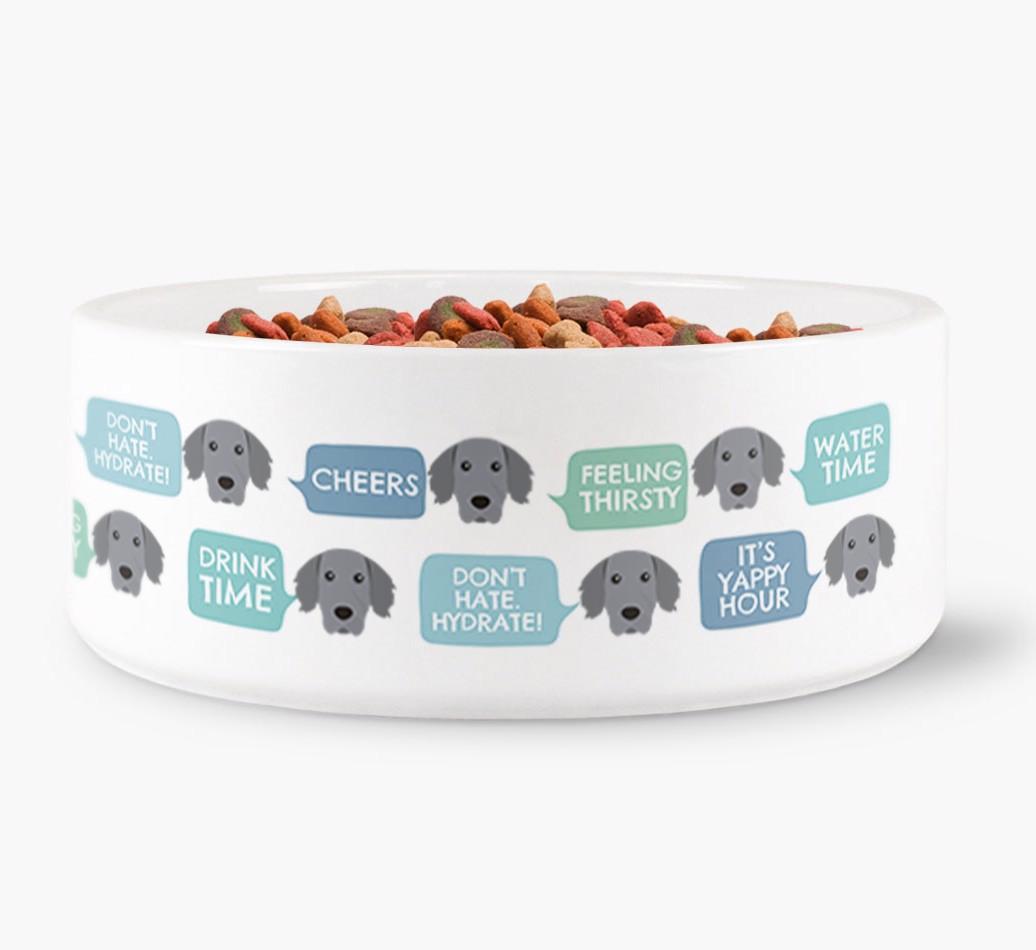 'Speech Bubble' - Personalized Dog Water Bowl for your {breedFullName}