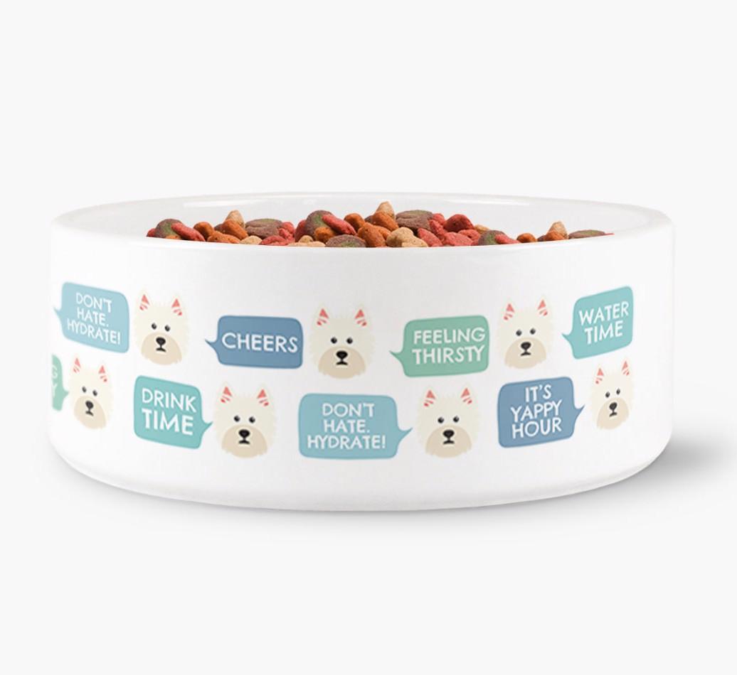 'Speech Bubble' - Personalized Dog Water Bowl for your {breedFullName}