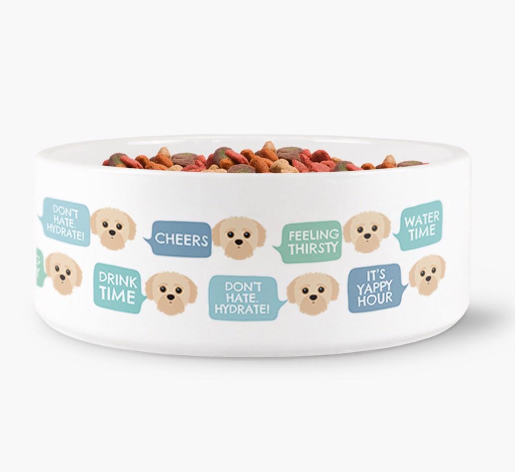 'Speech Bubble' - Personalized Dog Water Bowl for your {breedFullName}