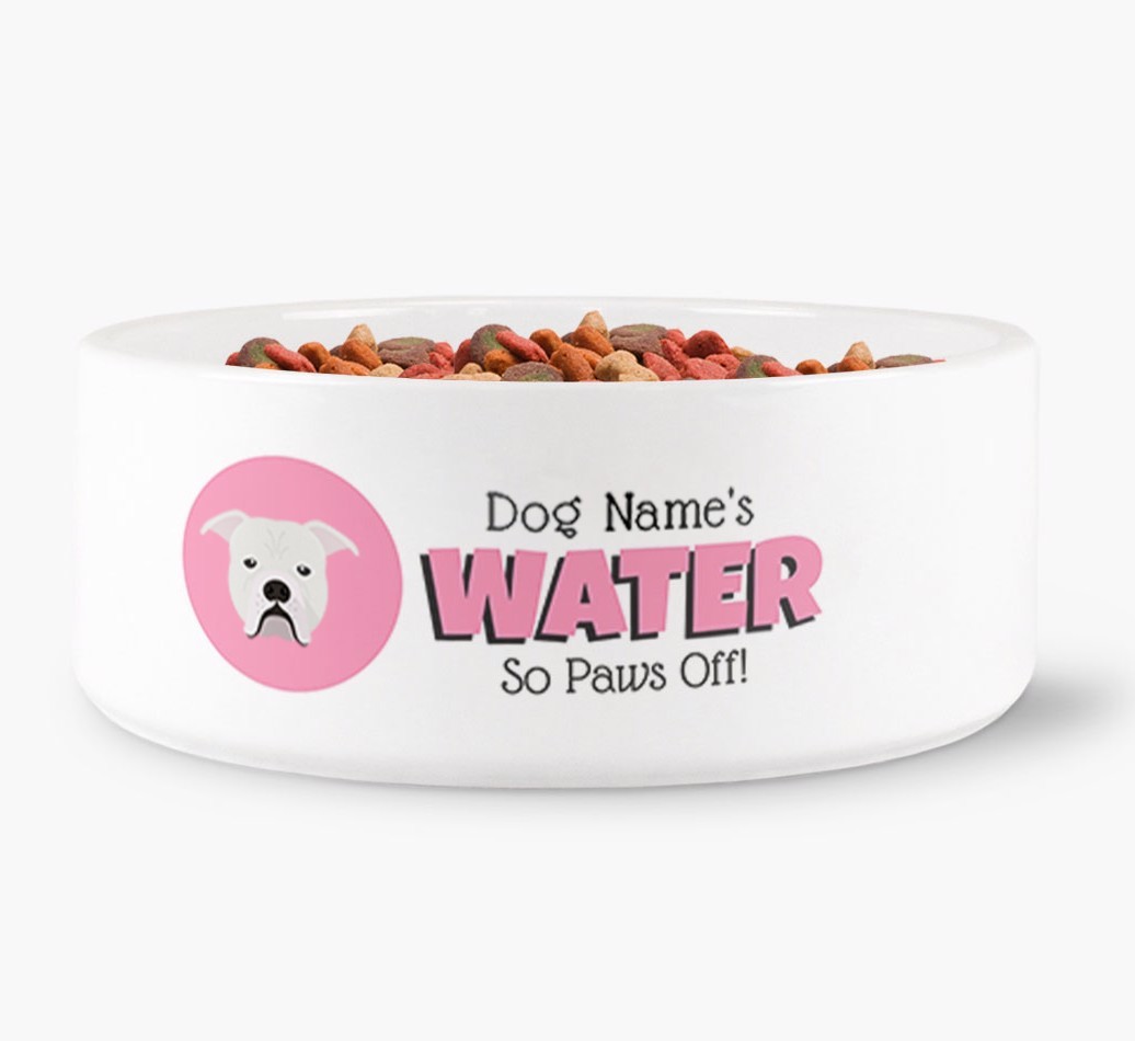 '{dogsName}'s Water' - Personalized Water Bowl for your {breedFullName}