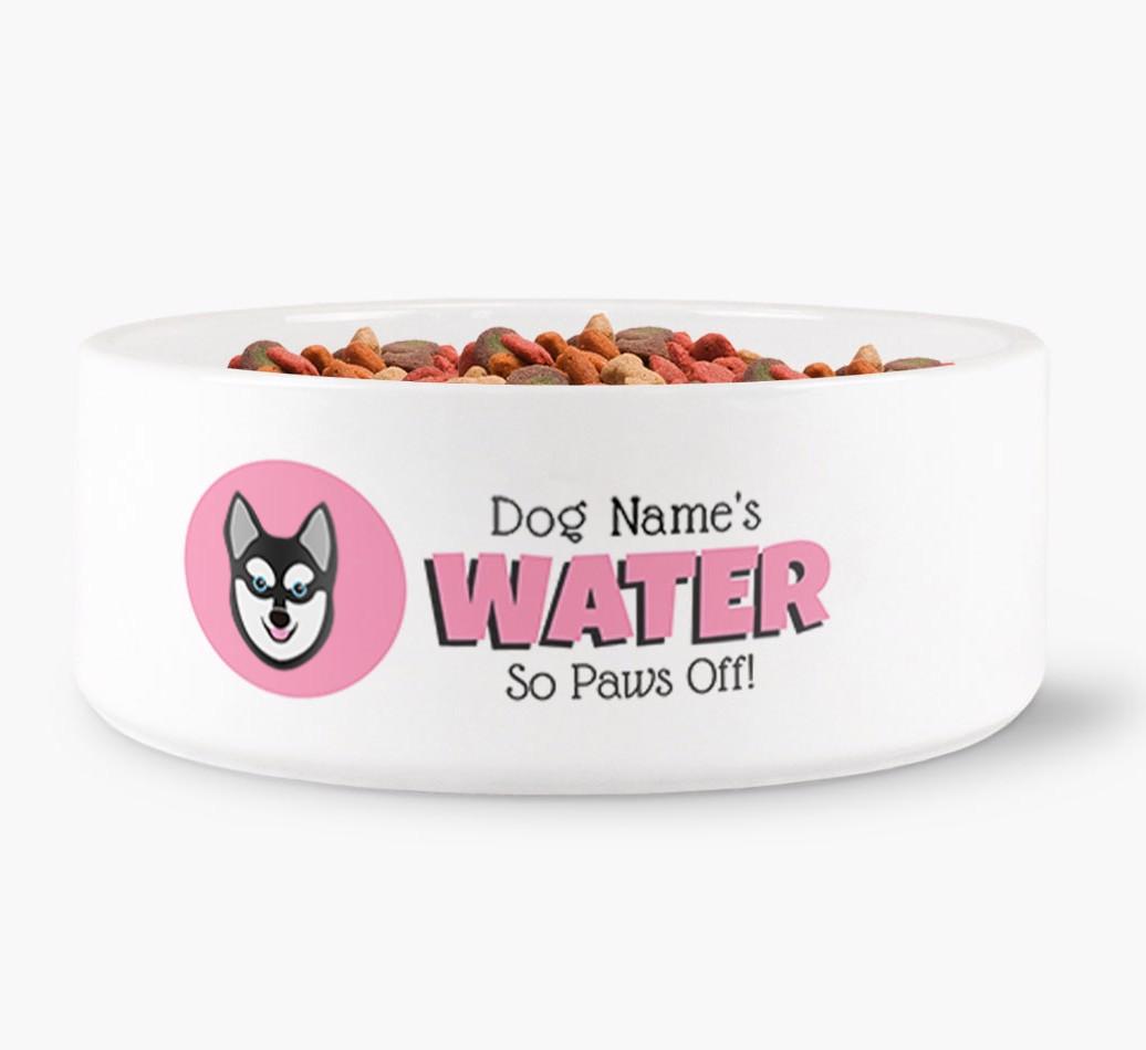'{dogsName}'s Water' - Personalized Water Bowl for your {breedFullName}