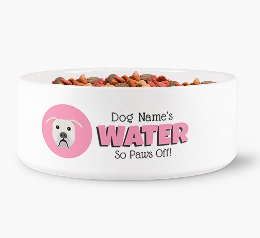 '{dogsName}'s Water' - Personalized Water Bowl for your {breedFullName}