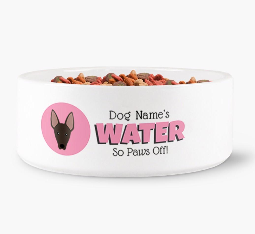 '{dogsName}'s Water' - Personalized Water Bowl for your {breedFullName}
