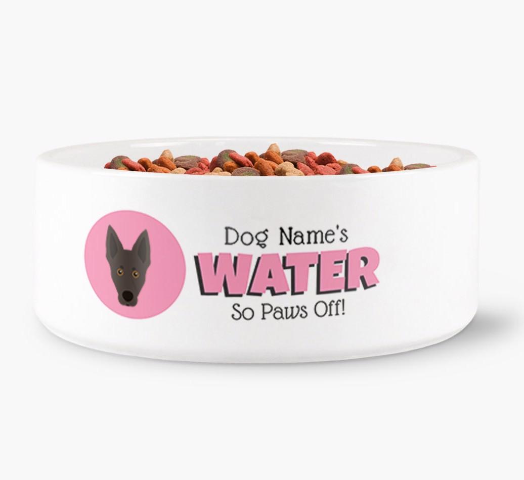 '{dogsName}'s Water' - Personalized Water Bowl for your {breedFullName}