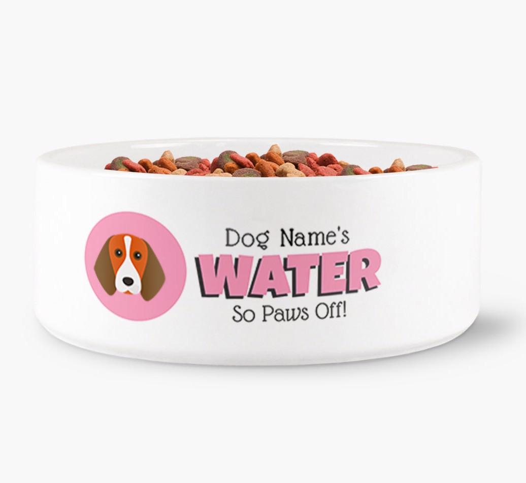 '{dogsName}'s Water' - Personalized Water Bowl for your {breedFullName}
