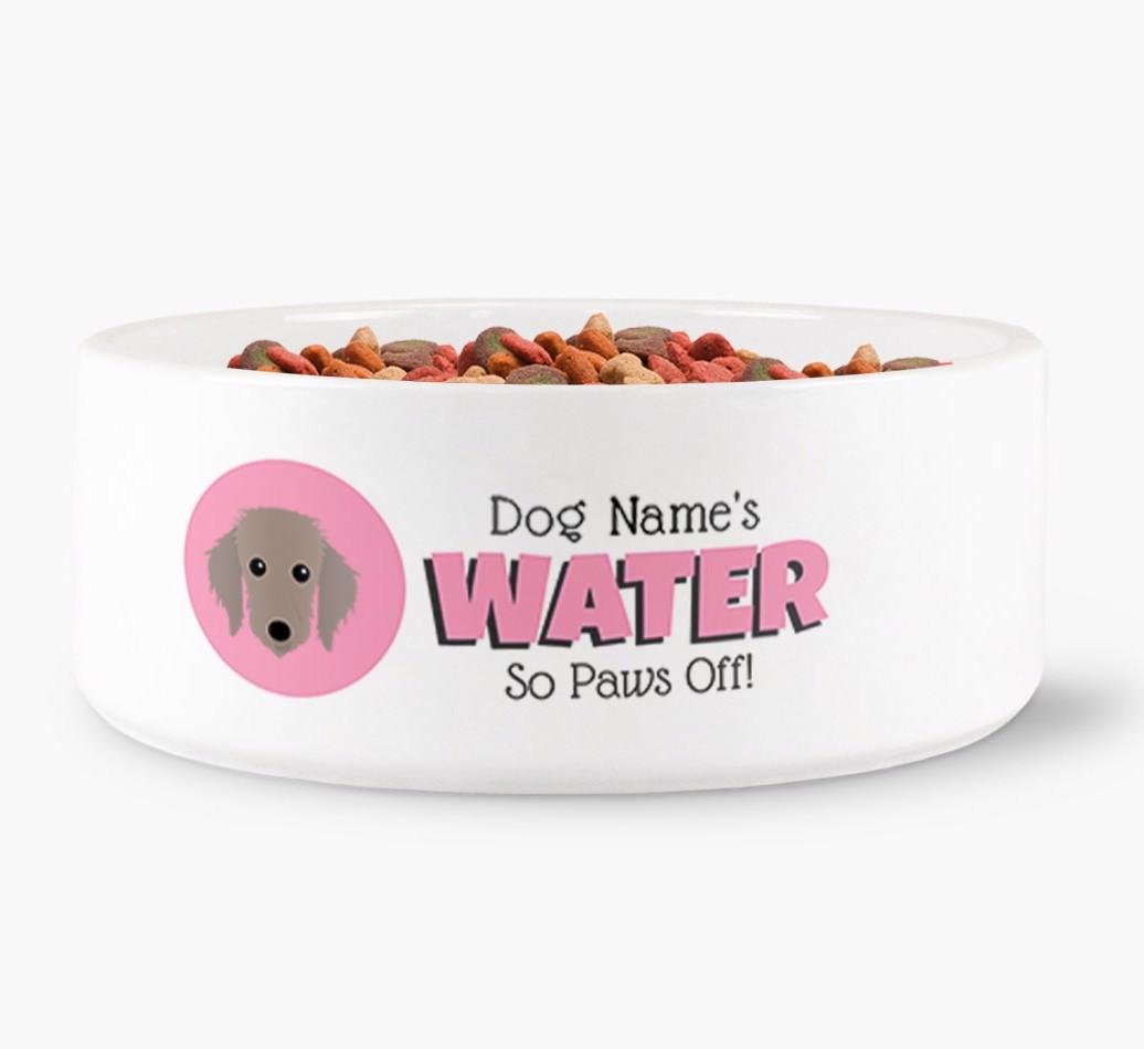 '{dogsName}'s Water' - Personalized Water Bowl for your {breedFullName}