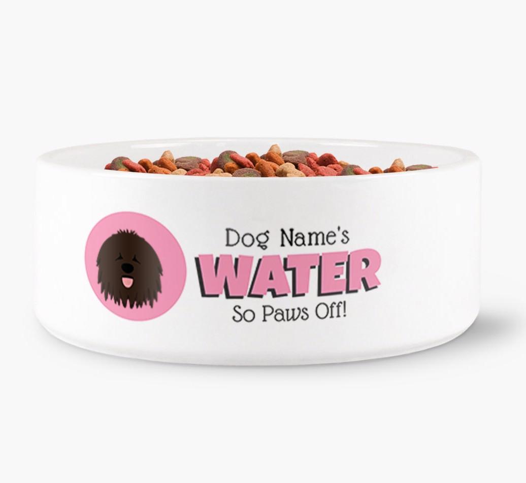 '{dogsName}'s Water' - Personalized Water Bowl for your {breedFullName}