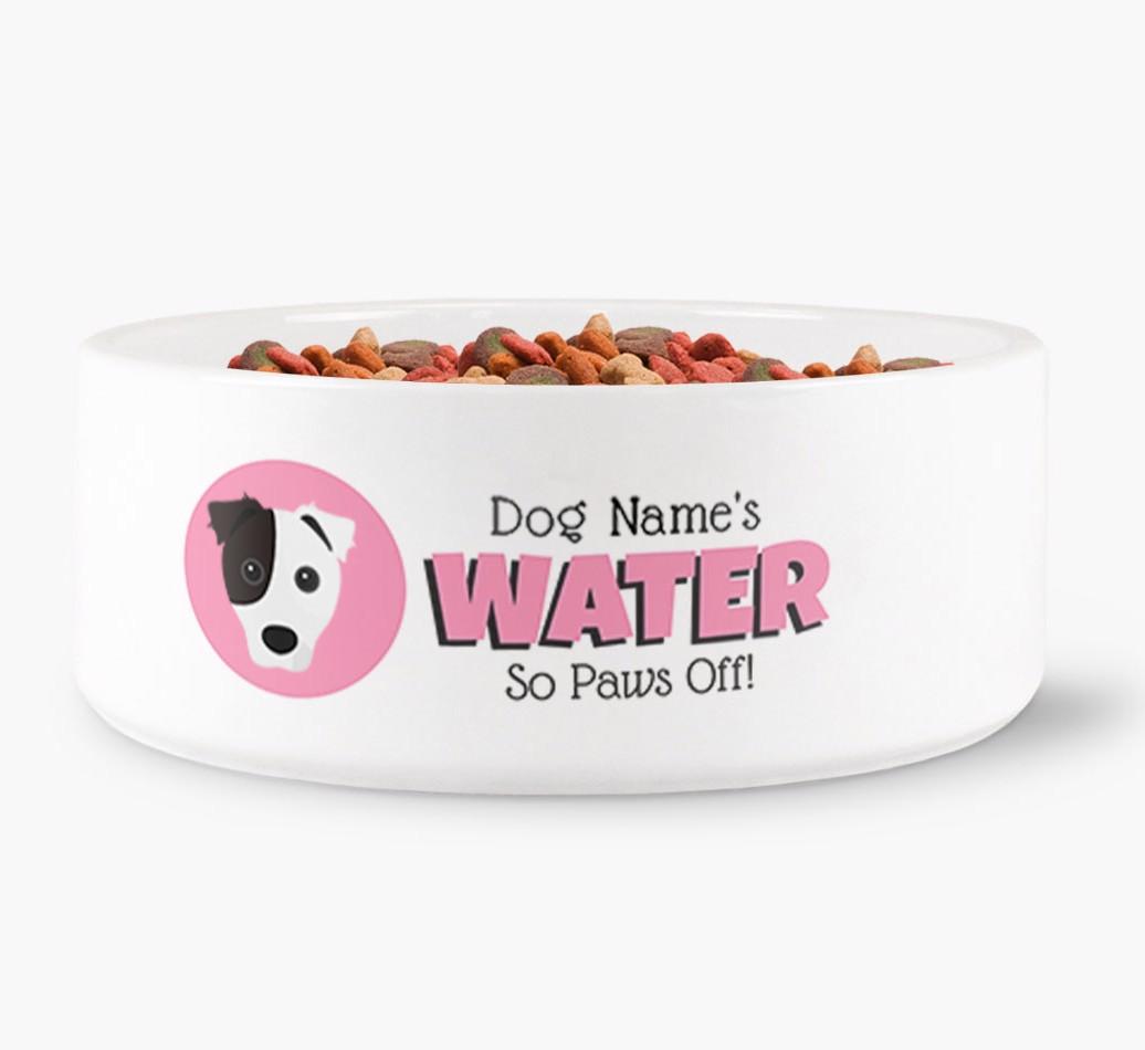 '{dogsName}'s Water' - Personalized Water Bowl for your {breedFullName}