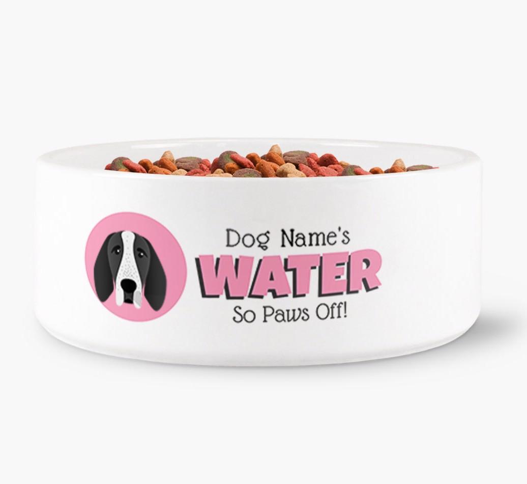 '{dogsName}'s Water' - Personalized Water Bowl for your {breedFullName}