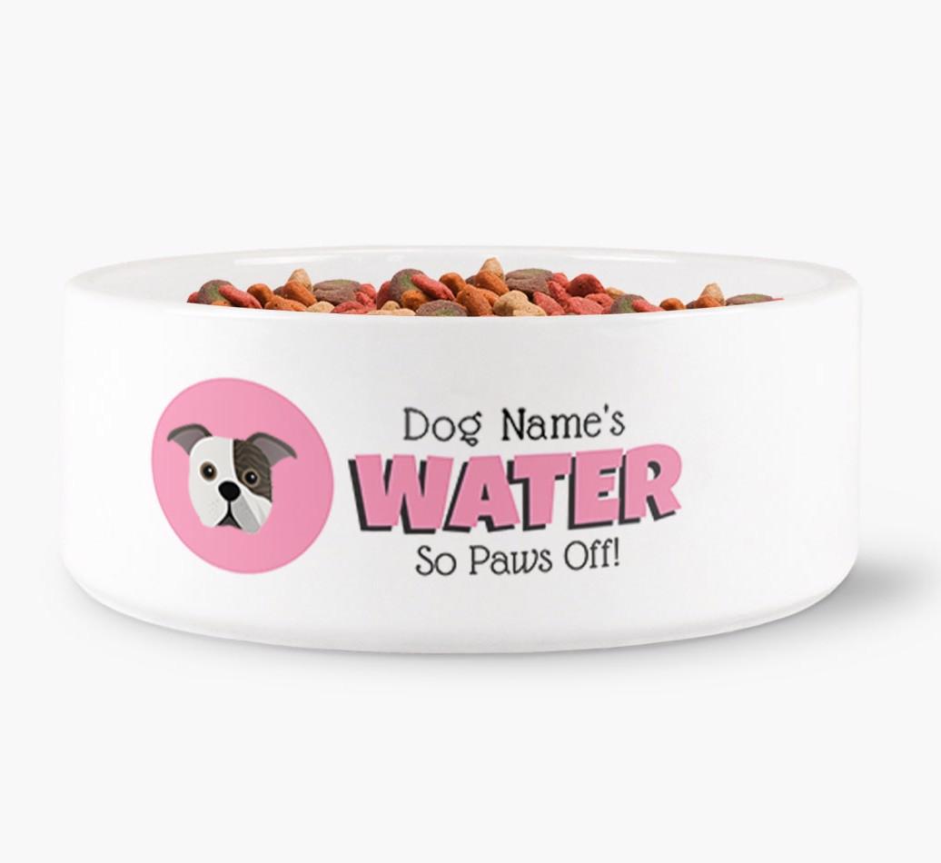 '{dogsName}'s Water' - Personalized Water Bowl for your {breedFullName}