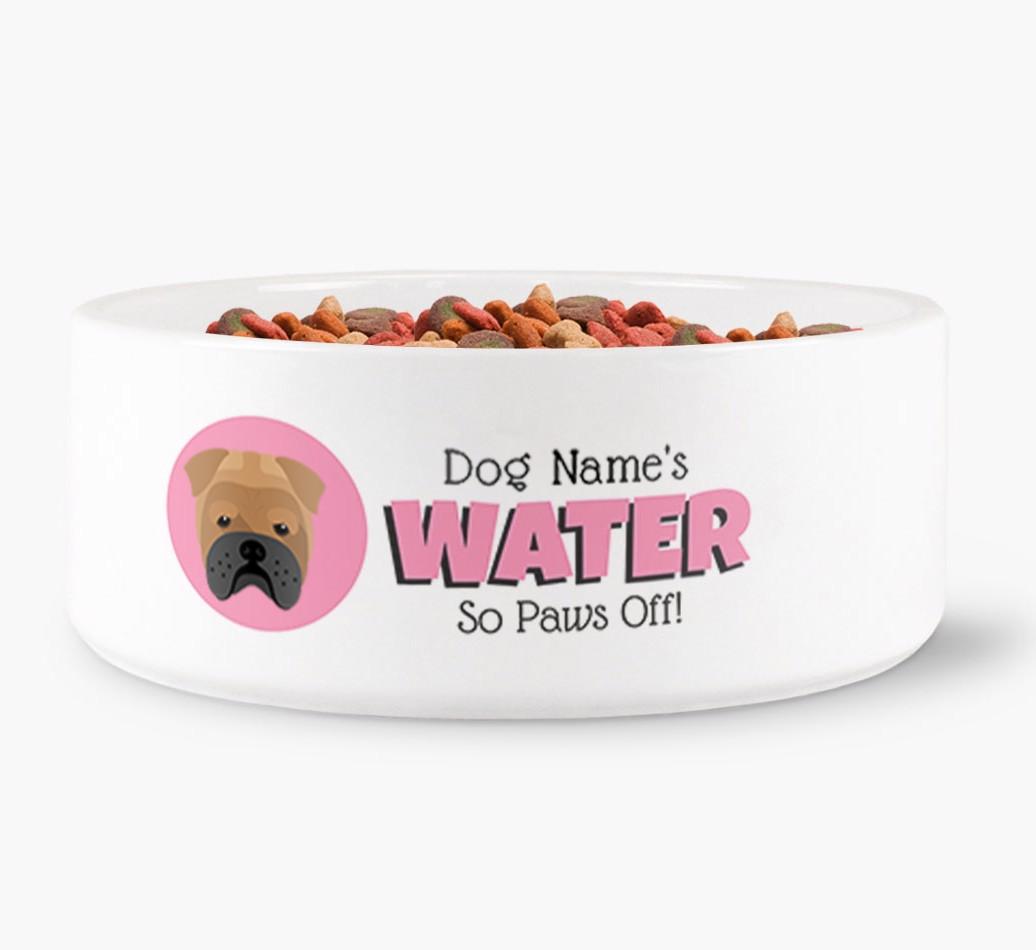 '{dogsName}'s Water' - Personalized Water Bowl for your {breedFullName}